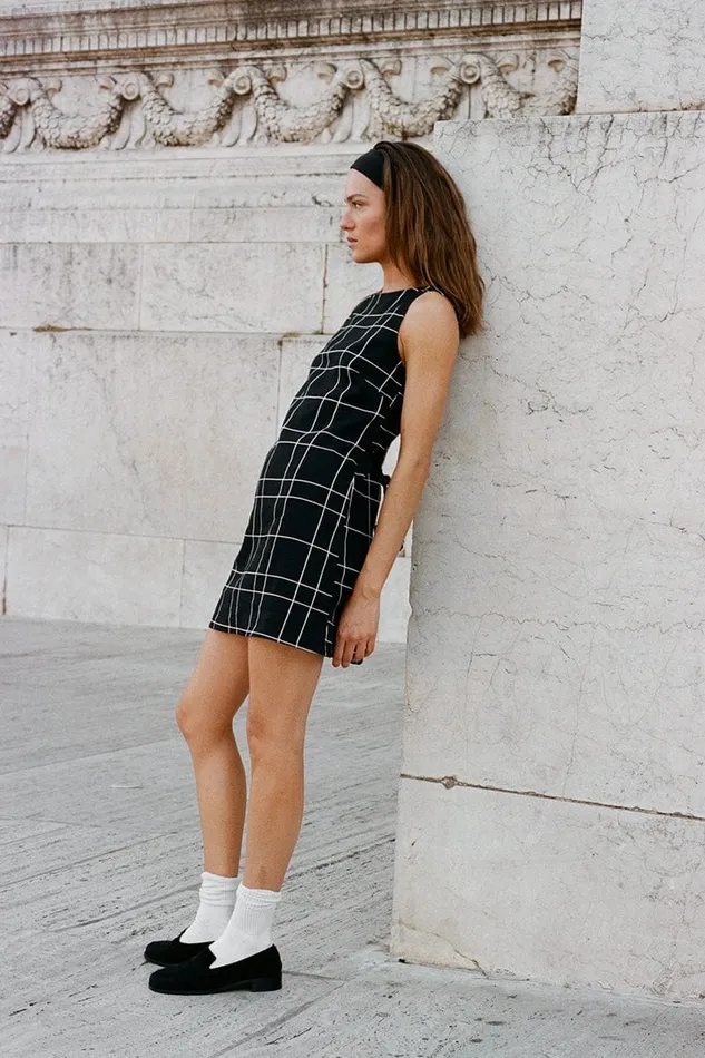 Women Lui Mini Dress Letizia Check Black Faithfull The Brand Dresses Women Lui Mini Dress Letizia Check Black Faithfull The Brand Dresses