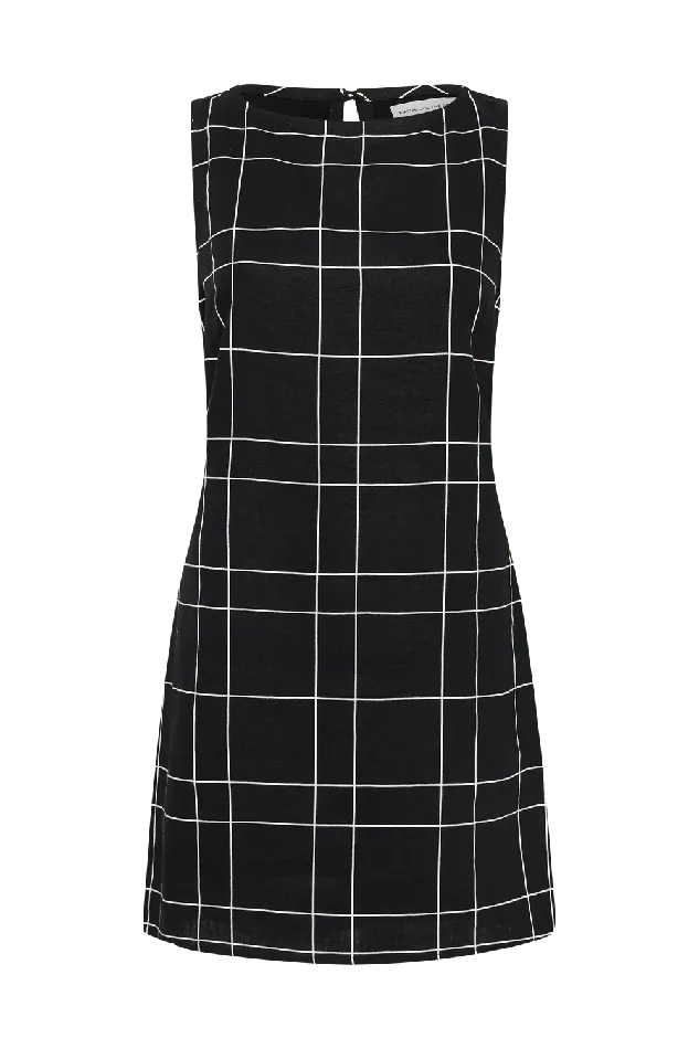 Women Lui Mini Dress Letizia Check Black Faithfull The Brand Dresses Women Lui Mini Dress Letizia Check Black Faithfull The Brand Dresses