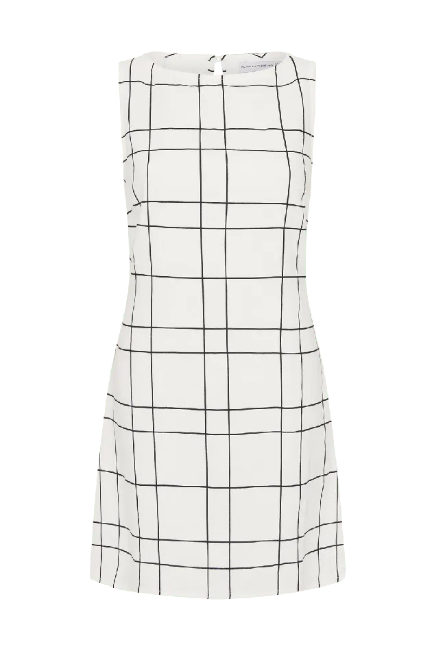 Women Lui Mini Dress Letizia Check White Faithfull The Brand Dresses Women Lui Mini Dress Letizia Check White Faithfull The Brand Dresses