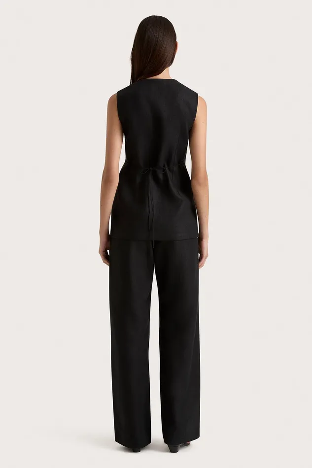 Women Lulea Wrap Vest Black Faithfull The Brand Tops Women Lulea Wrap Vest Black Faithfull The Brand Tops