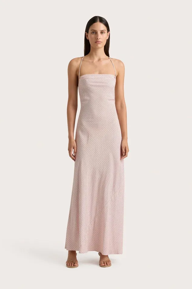 Women Lusia Midi Dress Oliander Blush Faithfull The Brand Dresses
