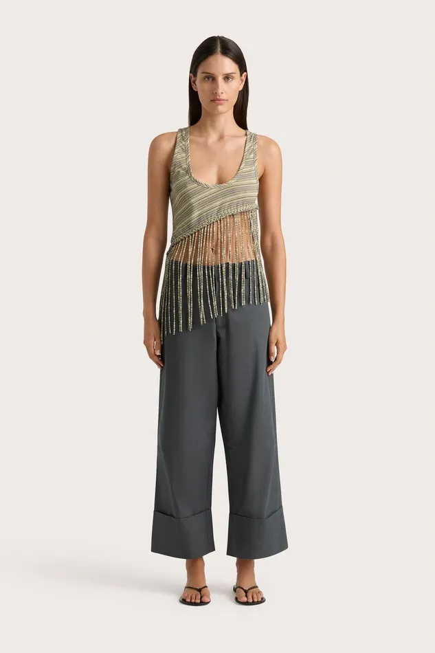 Women Maceio Top Lemon Navy Stripe Faithfull The Brand Tops