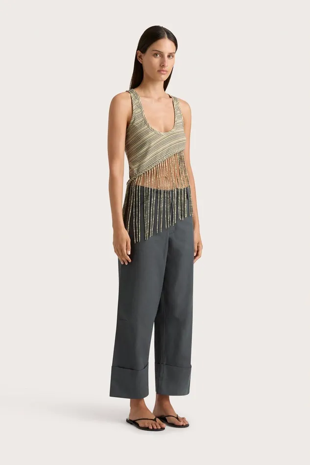 Women Maceio Top Lemon Navy Stripe Faithfull The Brand Tops