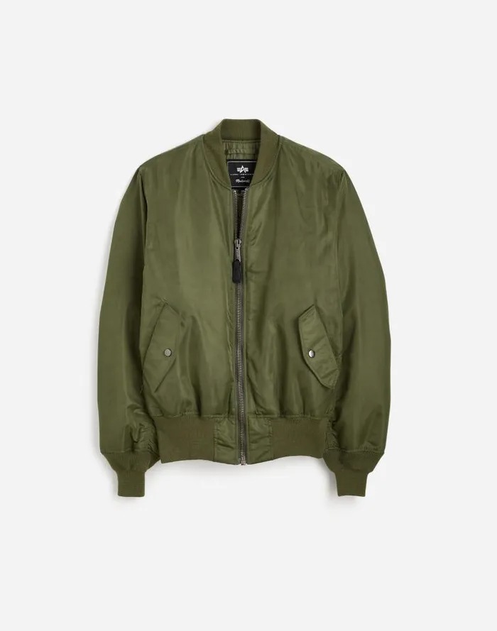 Women Madewell X Alpha Industries MA1 Flight Jacket Heritage Olive Madewell Coats Jackets