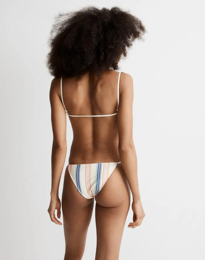 Women Madewell X OOKIOH Goa Bikini Bottom In Cabana Stripe Cabana Stripe Madewell Swim