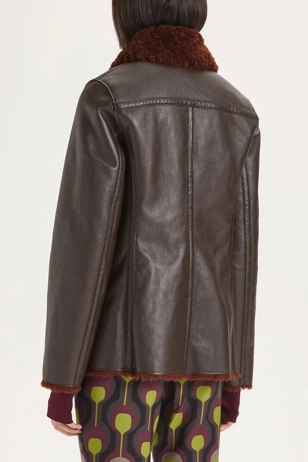 Women Malparmi Coats Eco Ram Look Jacket Bordeaux