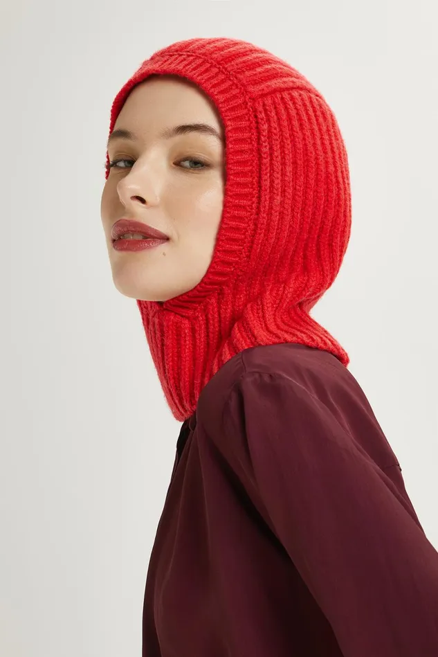 Women Malparmi Hats And Socks Soft Alpaca Hood Red