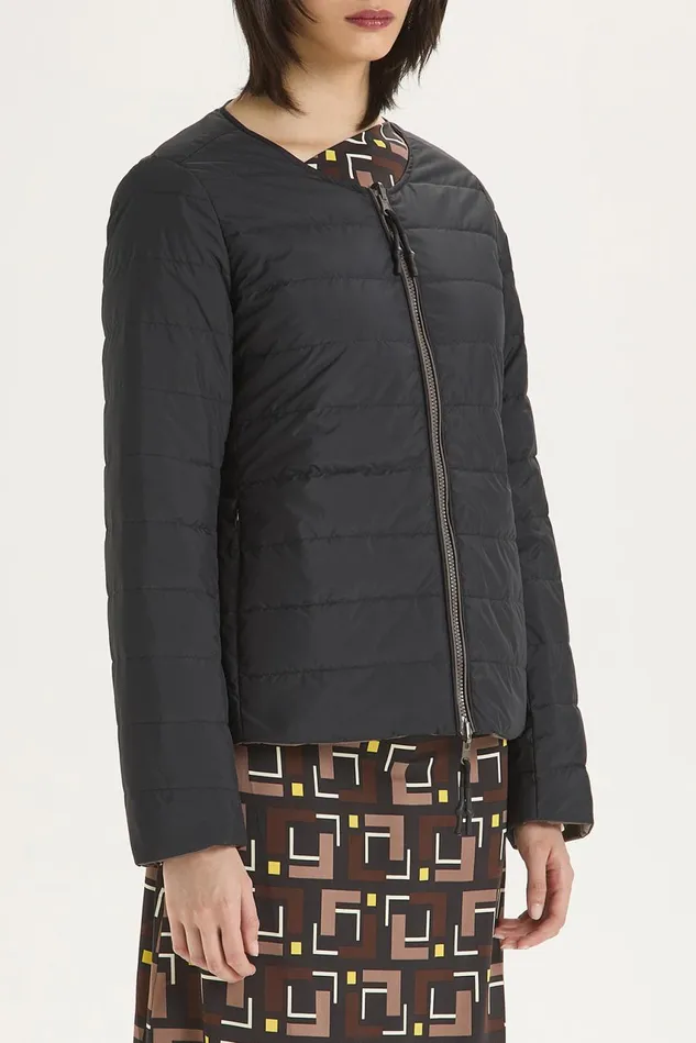 Women Malparmi Jackets Eco Padded Nylon Jacket Blackgrey