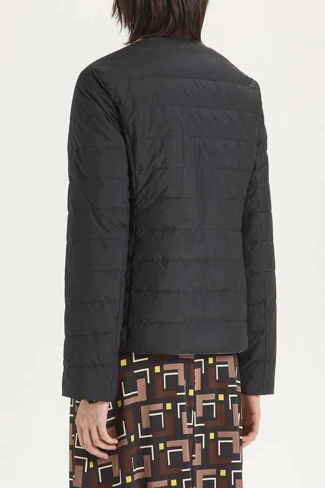 Women Malparmi Jackets Eco Padded Nylon Jacket Blackgrey
