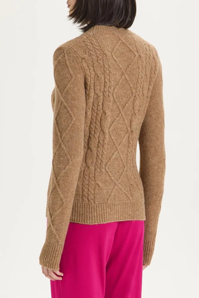 Women Malparmi Knitwear Cozy Alpaca Sweater Dark Beige