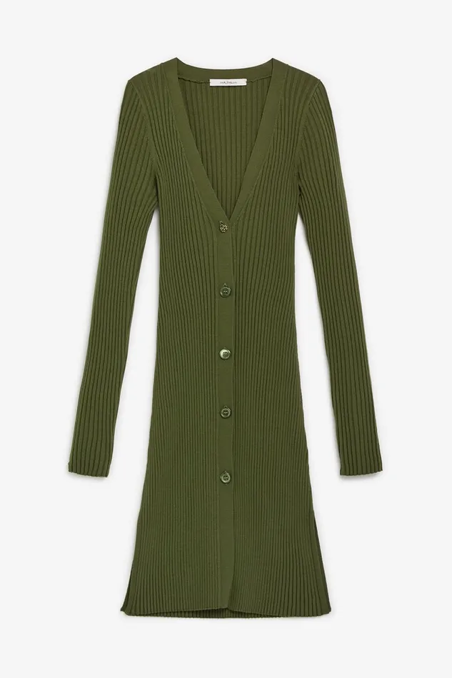 Women Malparmi Knitwear Elastic Yarn Cardigan Fern Green