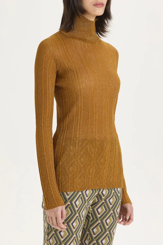 Women Malparmi Knitwear Lurex Sweater Gold