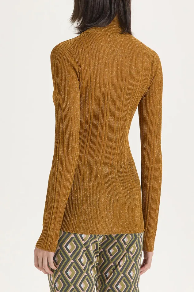Women Malparmi Knitwear Lurex Sweater Gold