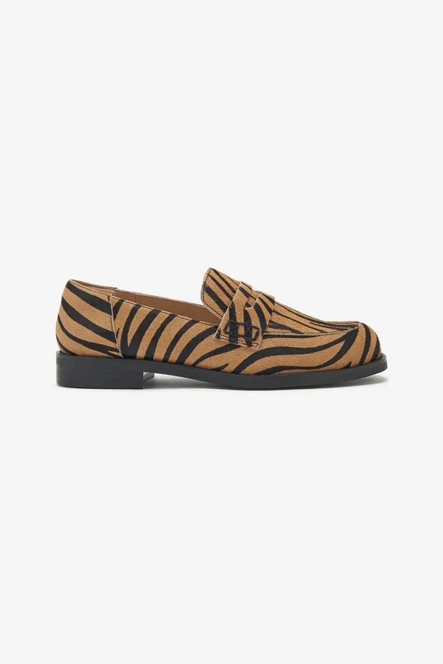 Women Malparmi Loafers And Ballerinas Maxi Animalier Moccasin Beigeblack