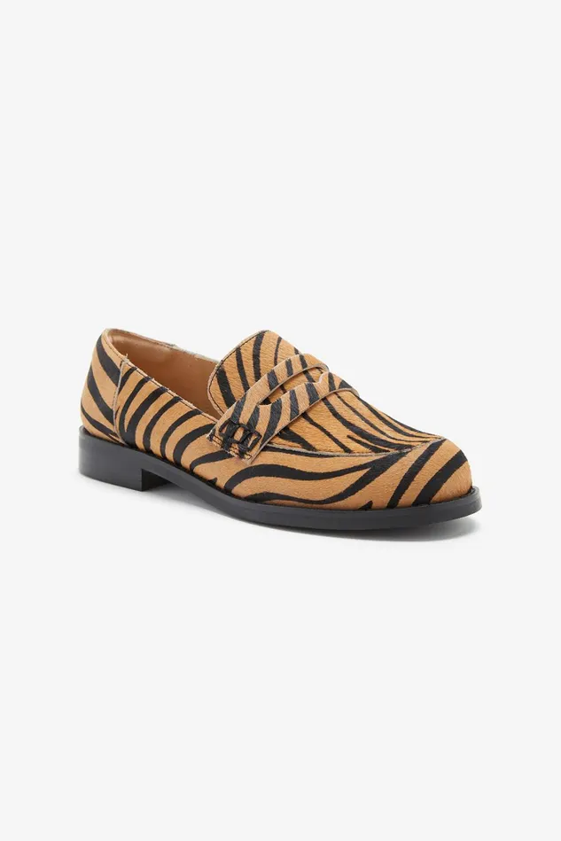 Women Malparmi Loafers And Ballerinas Maxi Animalier Moccasin Beigeblack