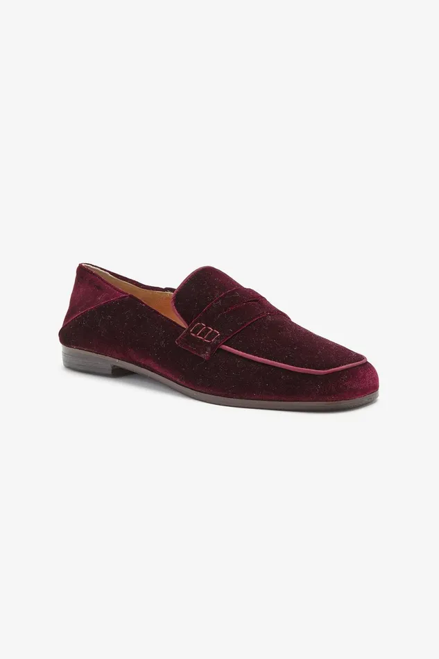 Women Malparmi Loafers And Ballerinas Velvet Moccasin Bordeaux