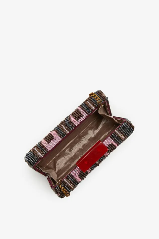 Women Malparmi Small Bags Muse Embroideries Clutch Pinkblackcamel