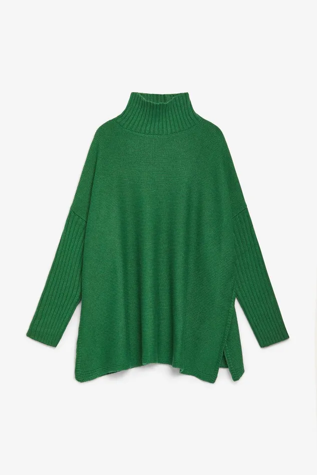Women Malparmi Stoles New Soft Wool Cape Emerald