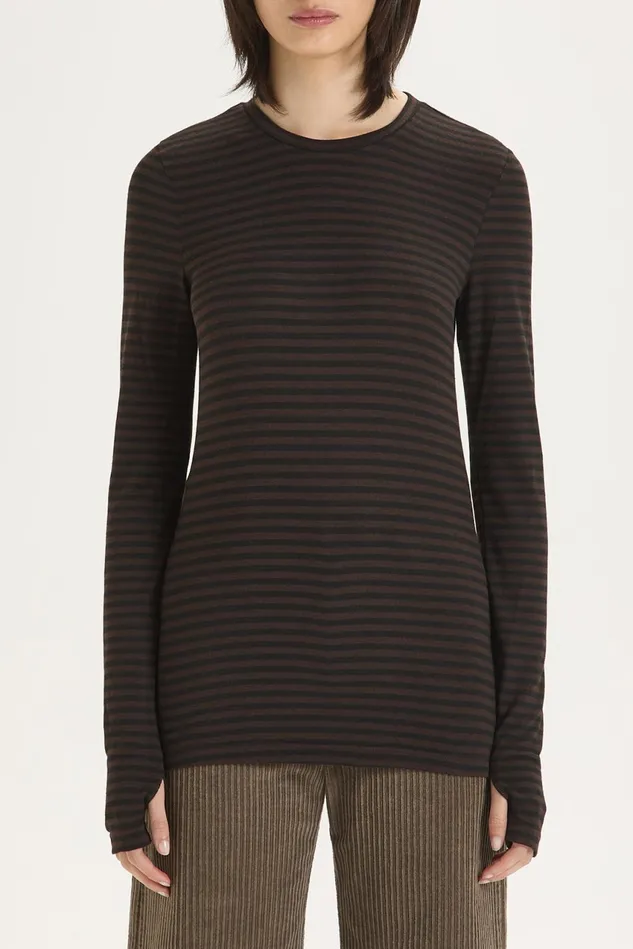Women Malparmi Tshirts And Tops Soft Jersey TShirt Brownblack