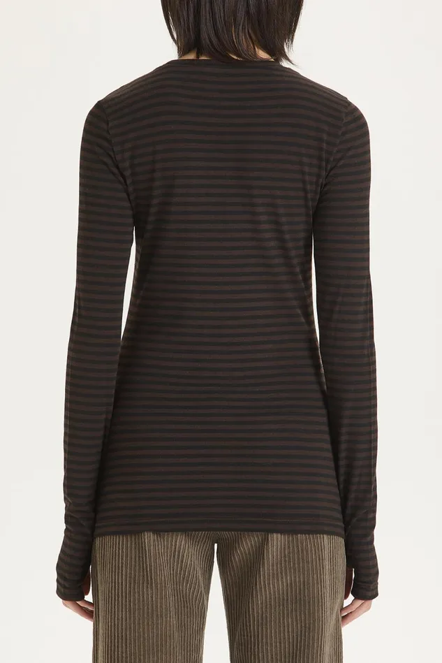 Women Malparmi Tshirts And Tops Soft Jersey TShirt Brownblack