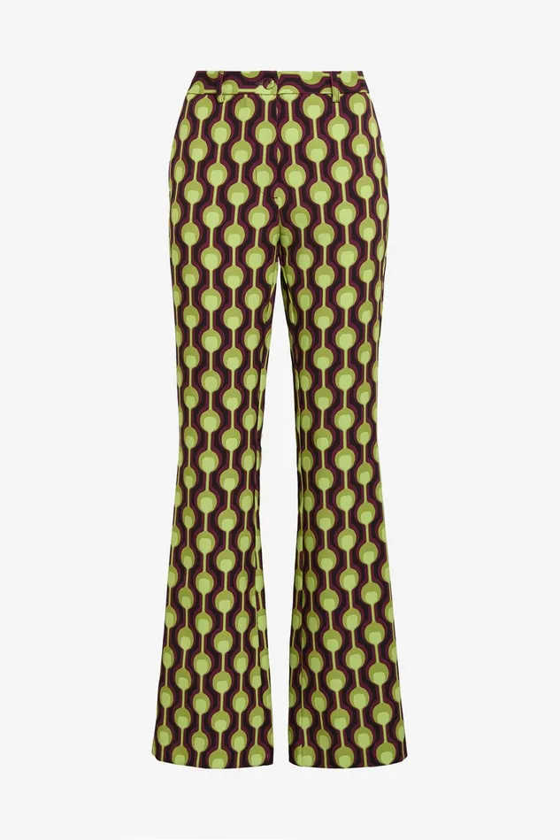 Women Malparmi Trousers Frieze Cady Trousers Greenblackbordeaux