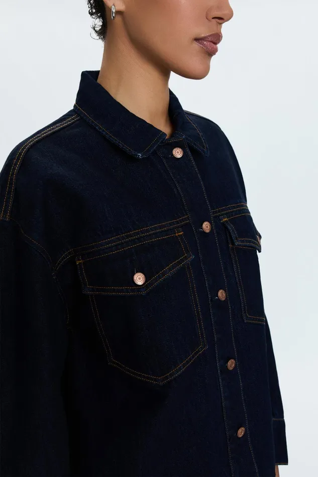 Women Mandy Denim Shacket 8211 Countdown Pistola Denim Jackets and Outerwear