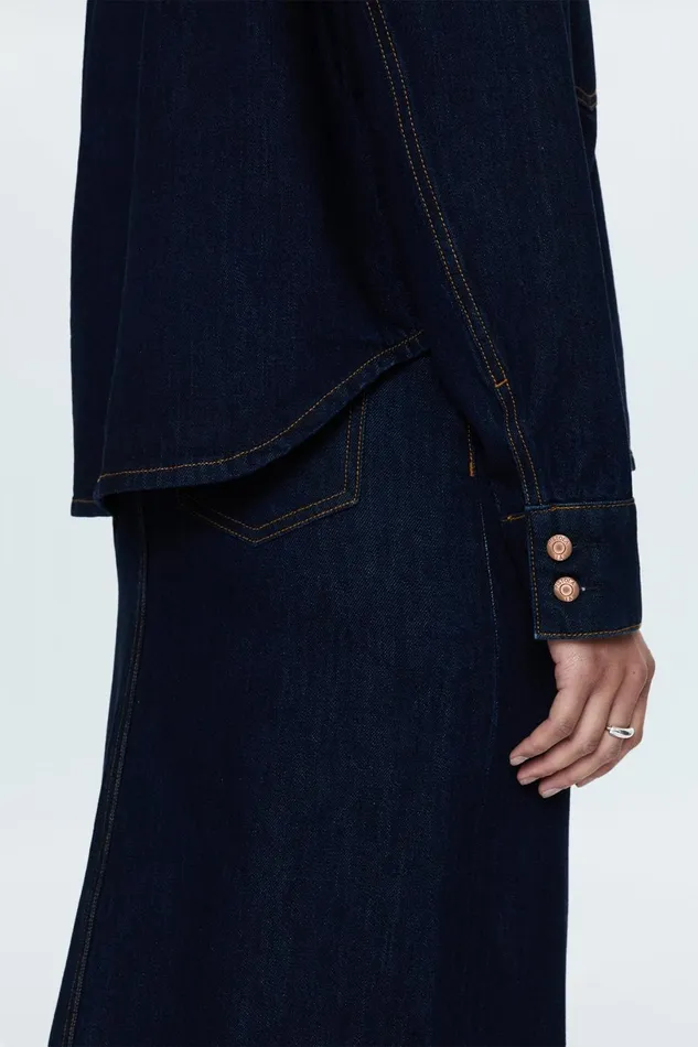 Women Mandy Denim Shacket 8211 Countdown Pistola Denim Jackets and Outerwear