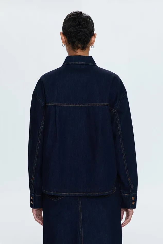 Women Mandy Denim Shacket 8211 Countdown Pistola Denim Jackets and Outerwear