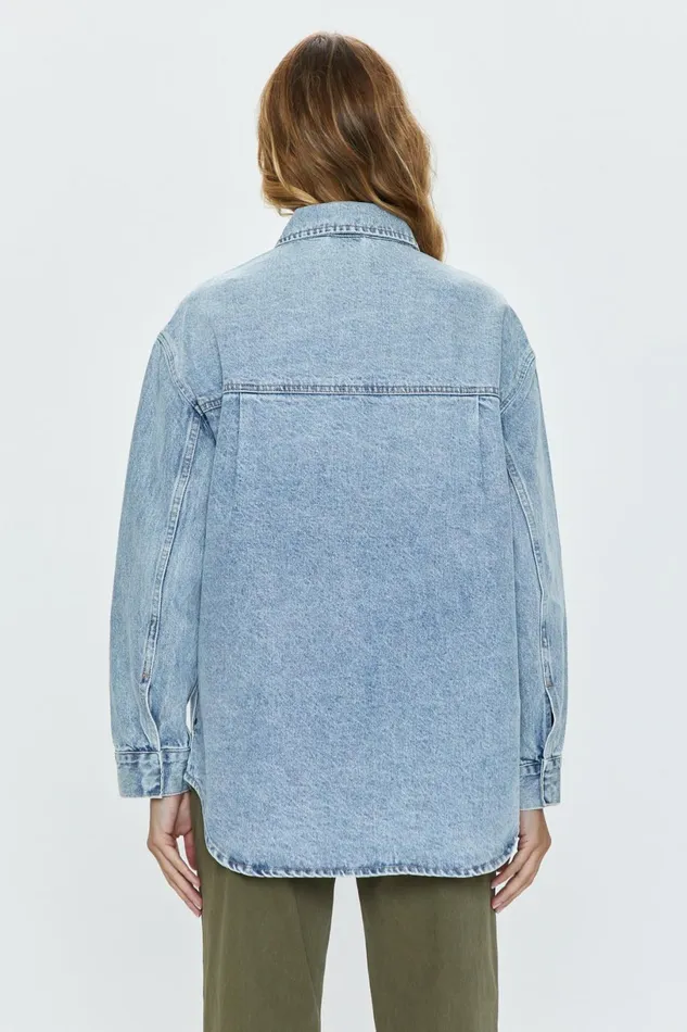 Women Mandy Oversized Shacket 8211 Paloma Pistola Denim Jackets and Outerwear