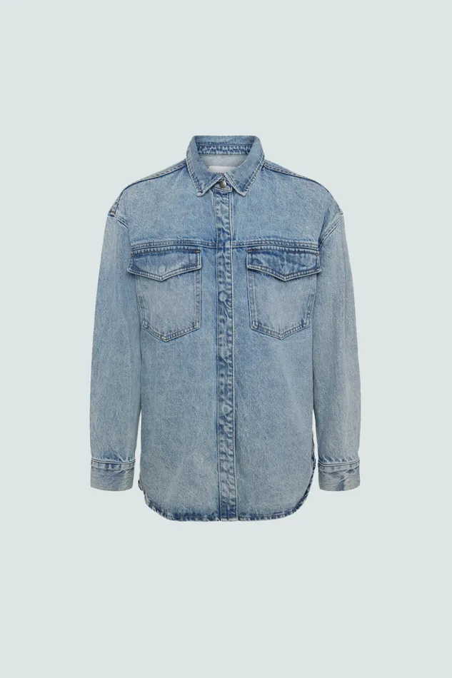 Women Mandy Oversized Shacket 8211 Paloma Pistola Denim Jackets and Outerwear