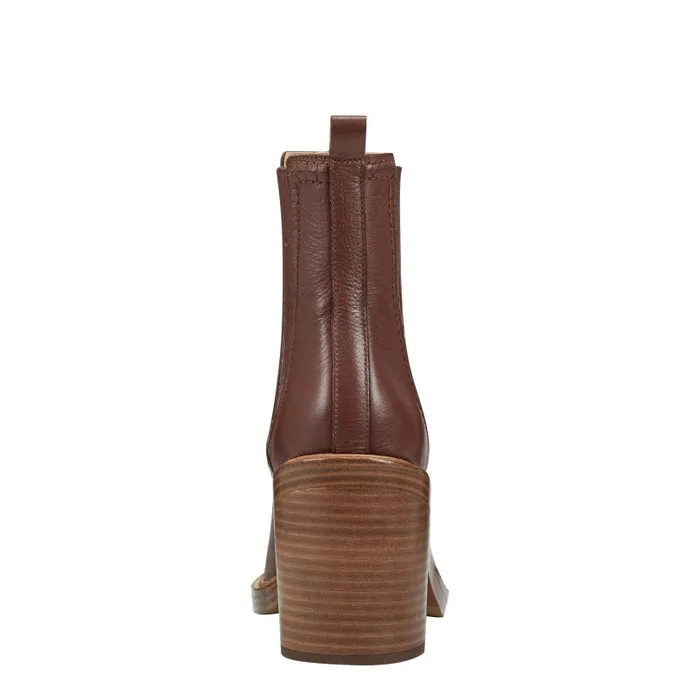 Women Marc Fisher Booties Halida Tailored Bootie Dark Natural