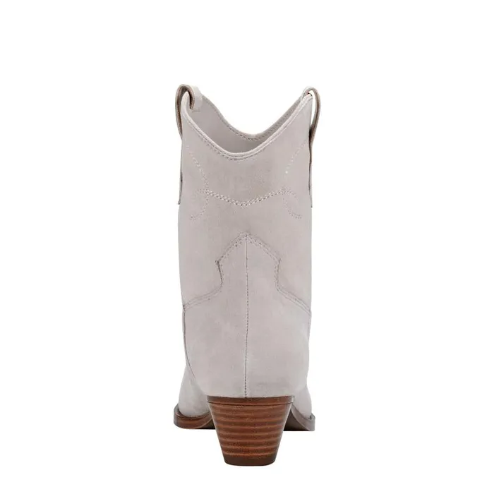 Women Marc Fisher Booties Nonie Western Ankle Bootie Taupe Leather