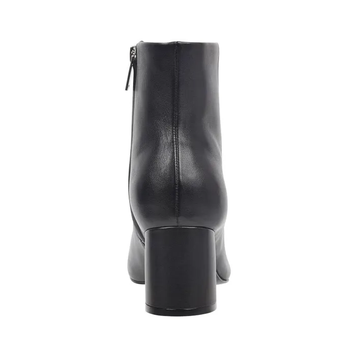 Women Marc Fisher Boots and Booties Jarli Pointy Ankle Bootie Black Leather
