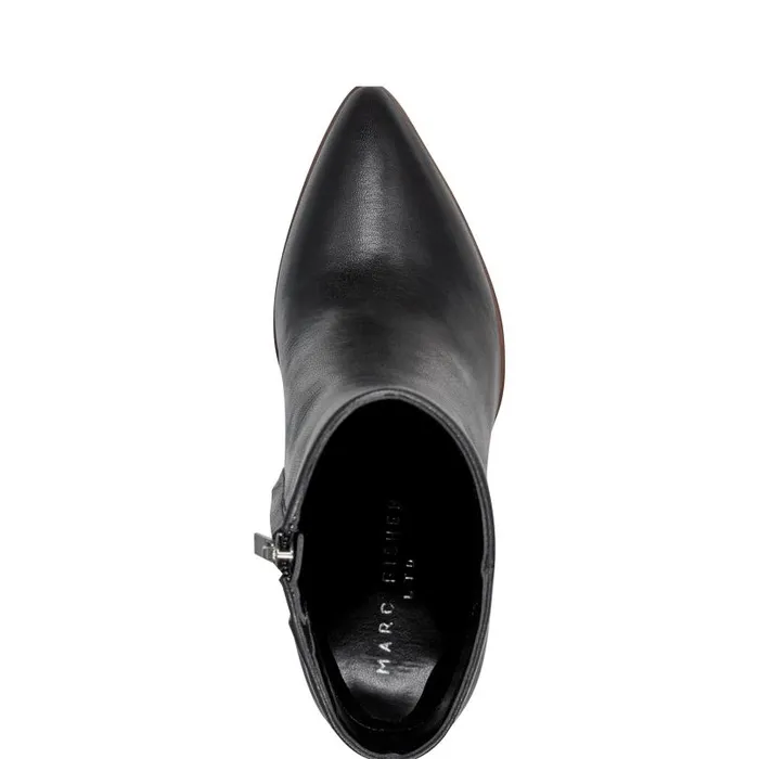 Women Marc Fisher Boots and Booties Melysa Dress Bootie Black Leather
