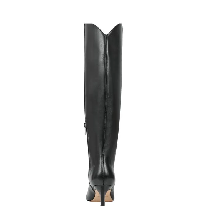 Women Marc Fisher Boots and Booties Quinnie Dress Boot Black Leather