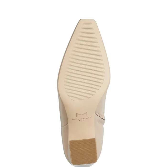 Women Marc Fisher Boots and Booties Yanara Heeled Bootie Natural Leather