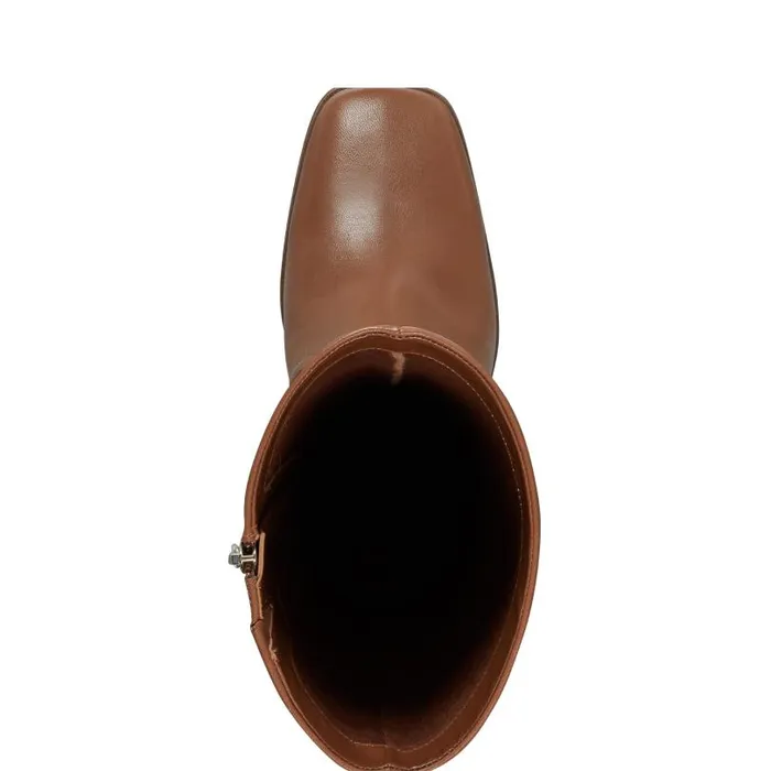 Women Marc Fisher Boots Dreeam Block Heeled Boot Tan Leather
