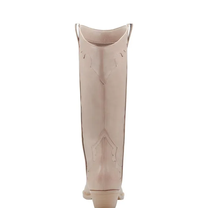 Women Marc Fisher Boots Hilaria Western Boot Taupe Leather