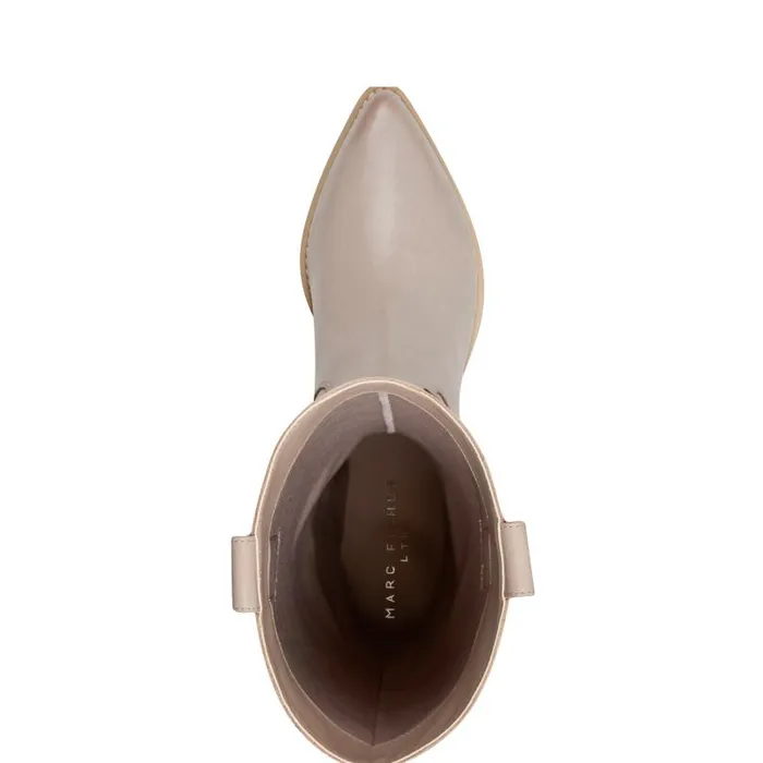 Women Marc Fisher Boots Hilaria Western Boot Taupe Leather