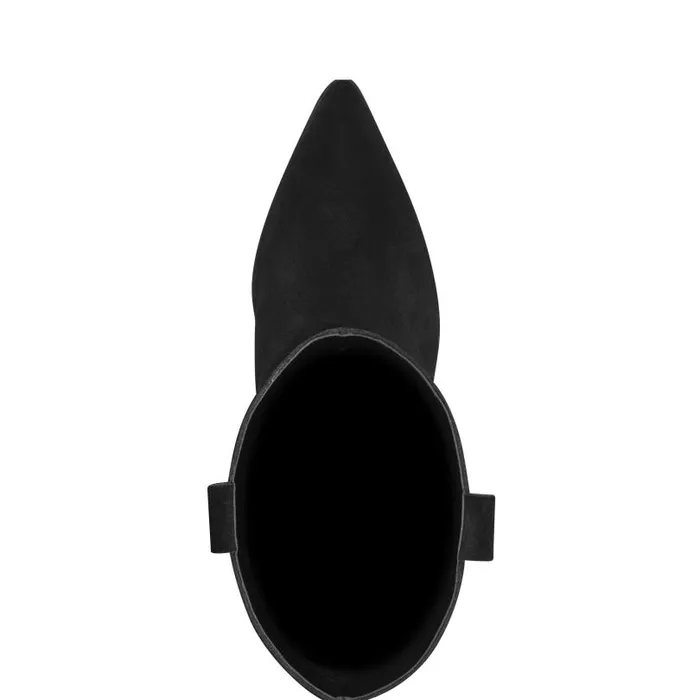Women Marc Fisher Boots Myleea Slouchy Boot Black Suede