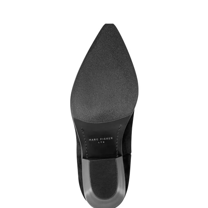 Women Marc Fisher Boots Myleea Slouchy Boot Black Suede