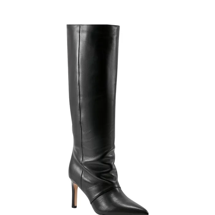 Women Marc Fisher Boots Narysa Dress Boot Black Leather