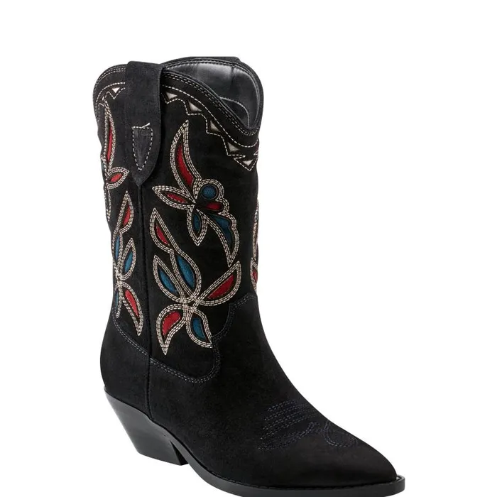 Women Marc Fisher Boots Trista Western Boot Dark Blue Suede