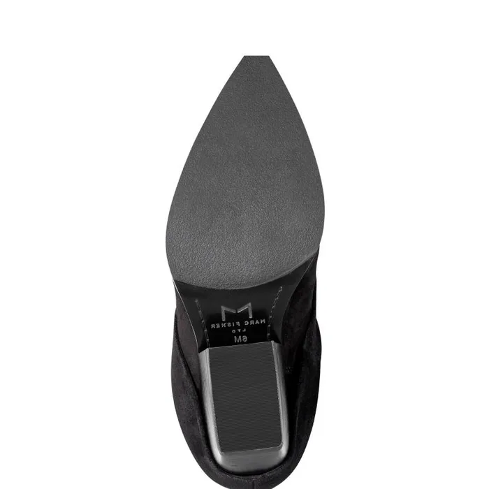 Women Marc Fisher Casual Boots Calysta Block Heel Pointy Toe Boot Black