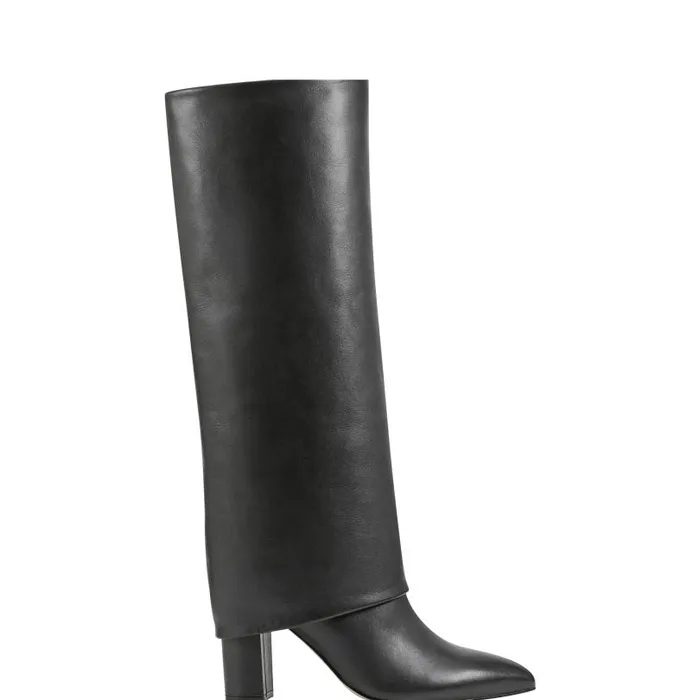 Women Marc Fisher Dress Boots Leina Block Heel Pointy Toe Dress Boot Black