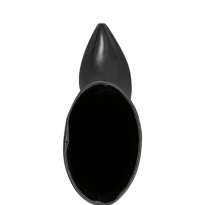 Women Marc Fisher Dress Boots Leina Block Heel Pointy Toe Dress Boot Black
