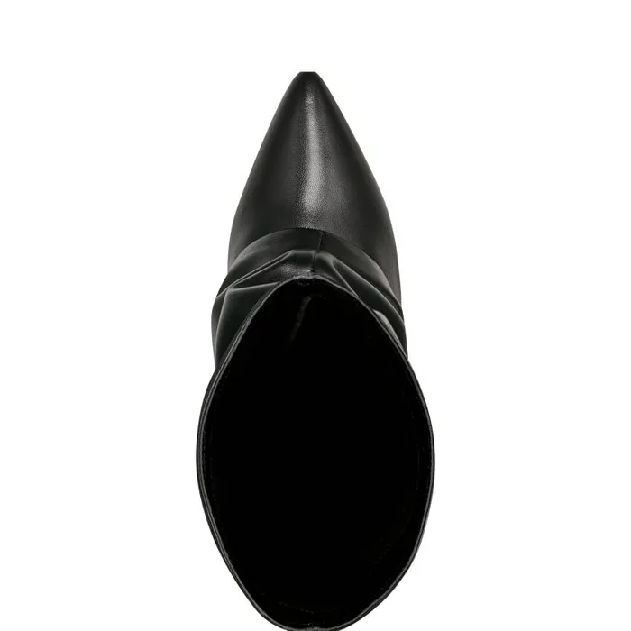 Women Marc Fisher Dress Boots Nairine Foldover Dress Boot Black Leather