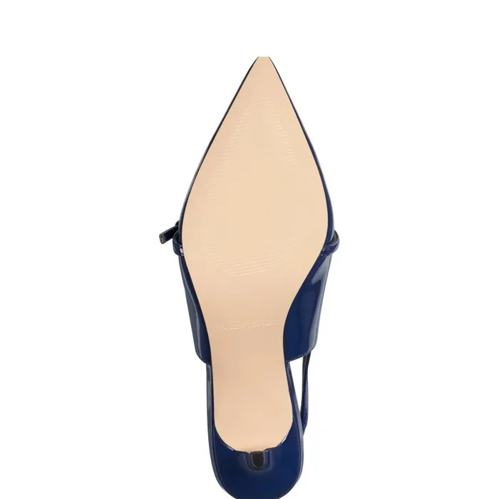 Women Marc Fisher Heels and Pumps Alorie Slingback Pump Navy Patent