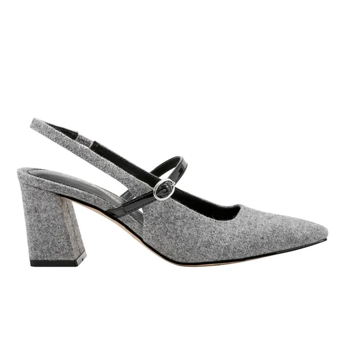 Women Marc Fisher Heels and Pumps Lanai Slingback Pump Light Grey Flannel