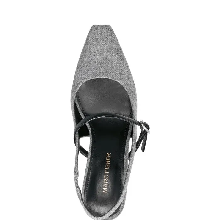 Women Marc Fisher Heels and Pumps Lanai Slingback Pump Light Grey Flannel